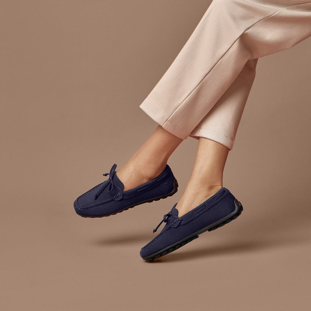 Vivaia Jackie Driving Loafers Navy Old Money Minimalist Casual Comfort 10.5